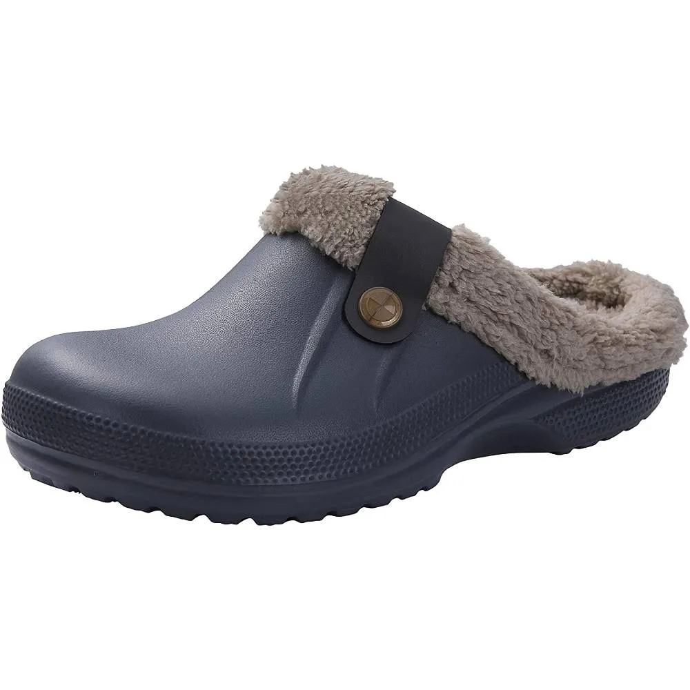 Classic Fur Lined Clog Waterproof Winter House Slippers for Women Men | Multiple Colors and Sizes