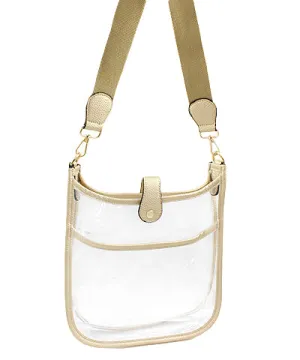 Clear Crossbody Bag- Gold