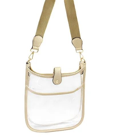 Clear Crossbody Bag- Gold