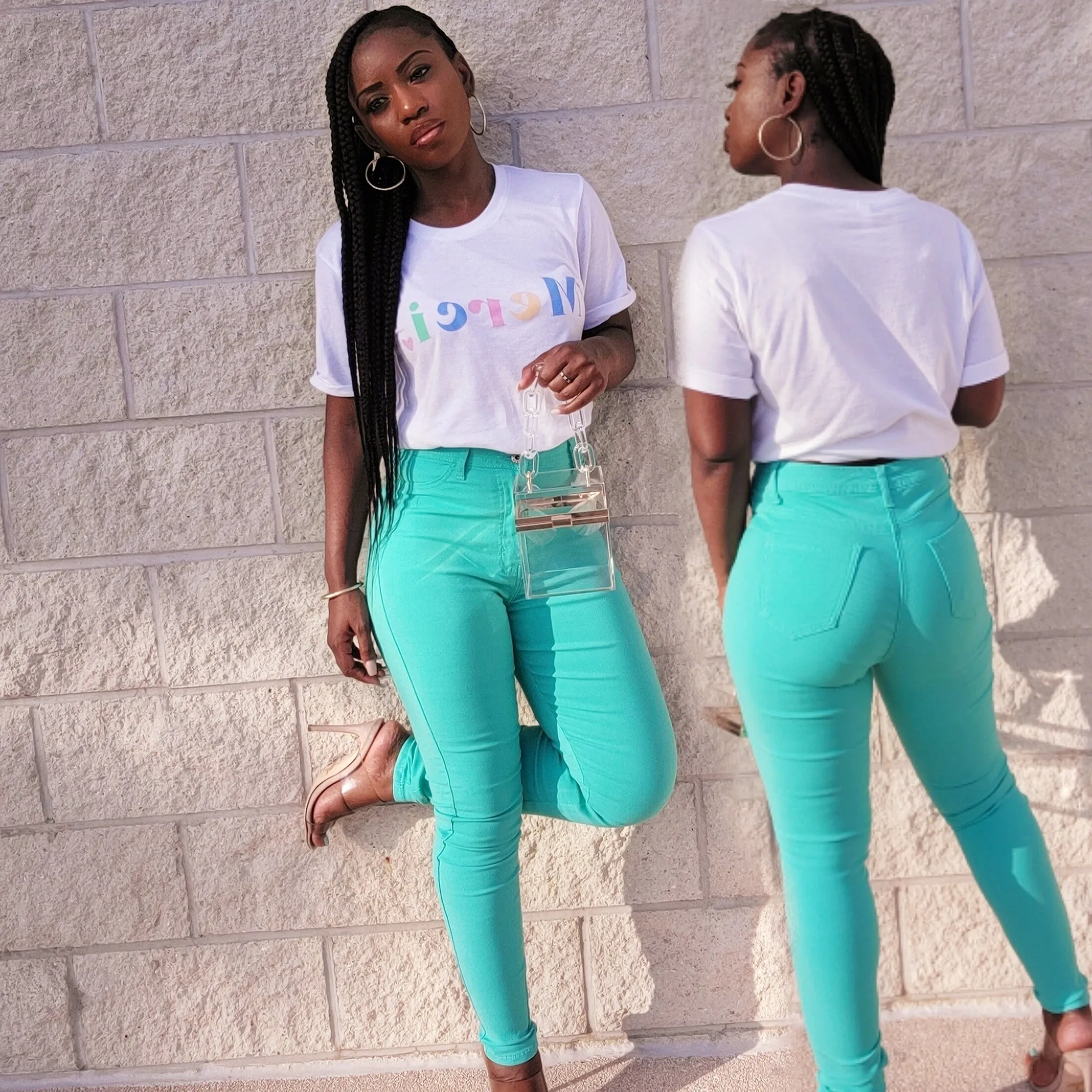 Color Pop Jeans (Green)