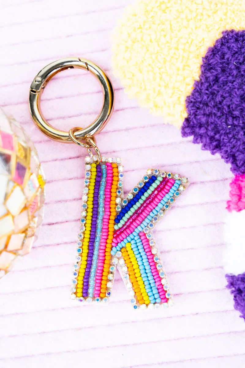 Color Your World 'K' Initial Keychain