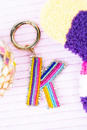 Color Your World 'K' Initial Keychain