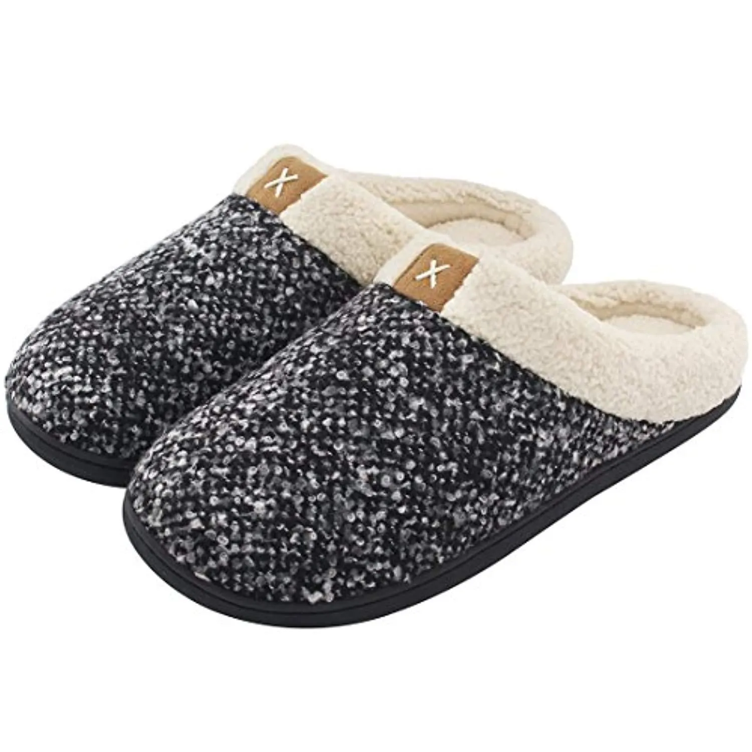 Comfortable Fleece Lining Cozy Memory Foam Slippers
