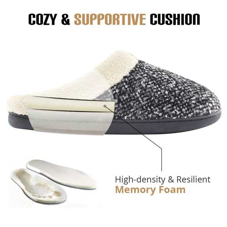 Comfortable Fleece Lining Cozy Memory Foam Slippers