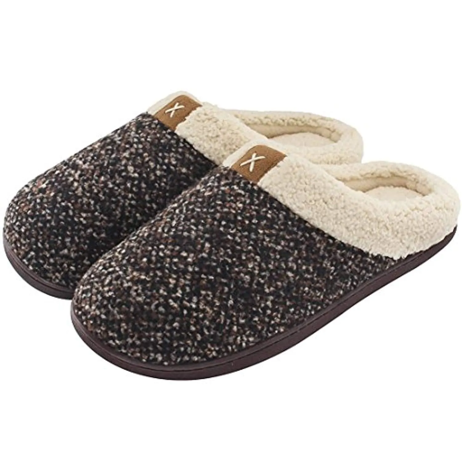 Comfortable Fleece Lining Cozy Memory Foam Slippers