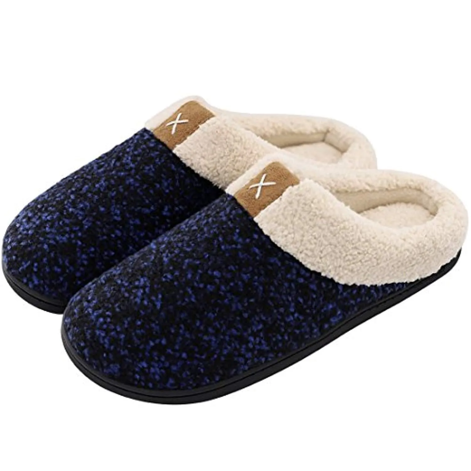 Comfortable Fleece Lining Cozy Memory Foam Slippers
