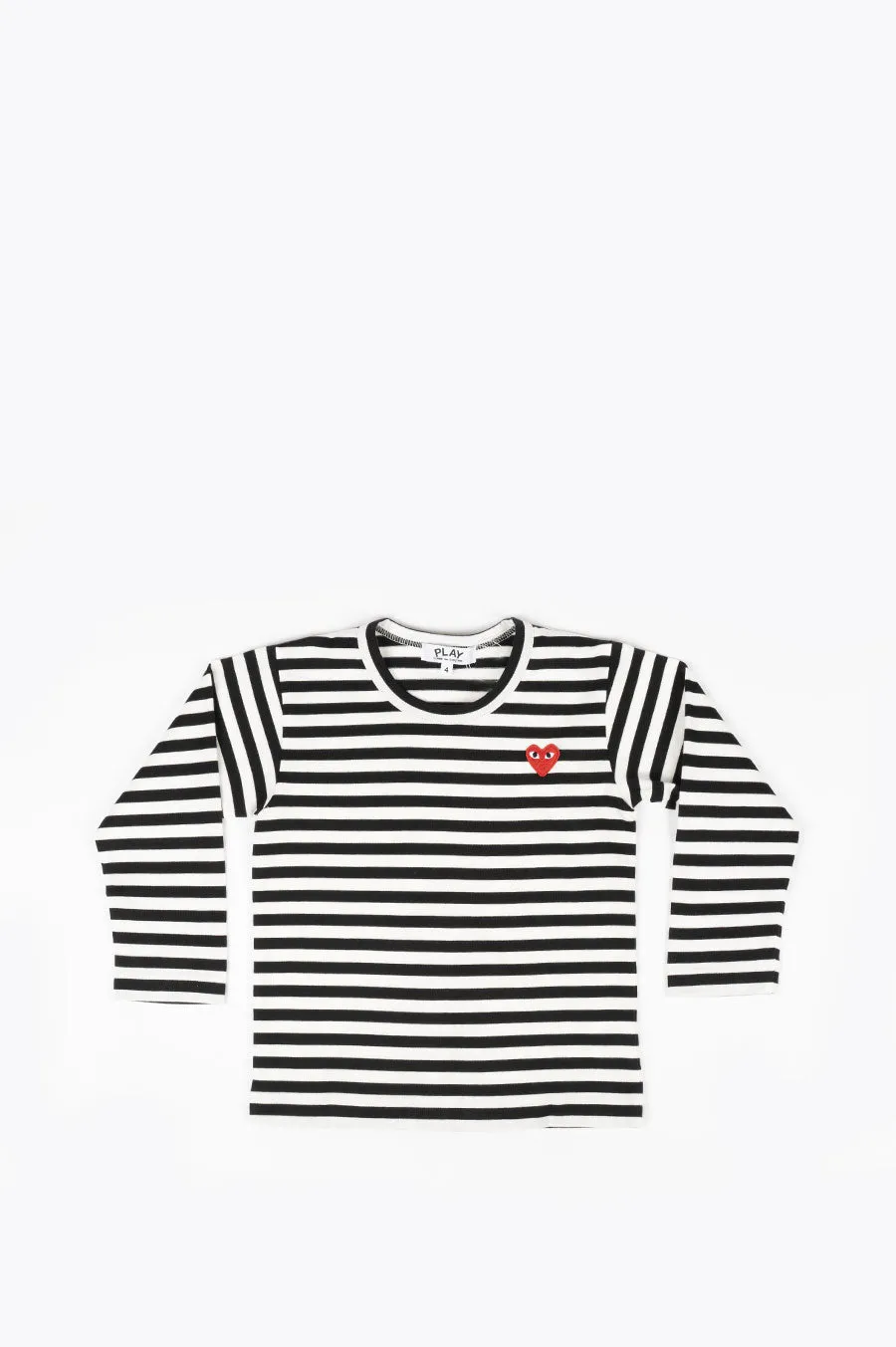 COMME DES GARCONS PLAY KIDS LS STRIPED TSHIRT BLACK