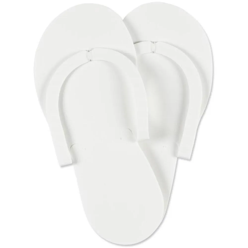 Complete Pro Pedi Slippers - WHITE / 12 Pairs