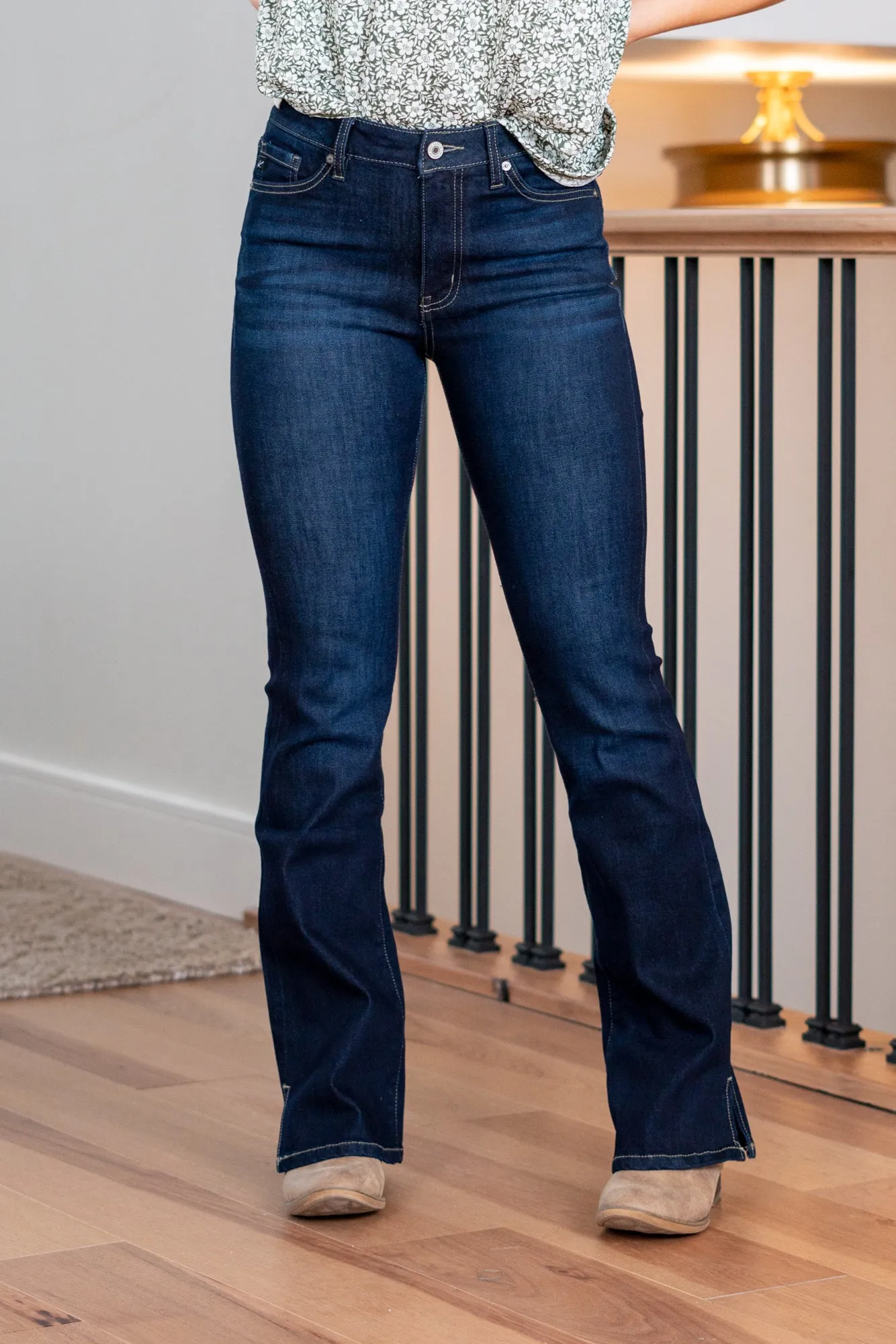 Constance High Rise Split Hem Boot Cut