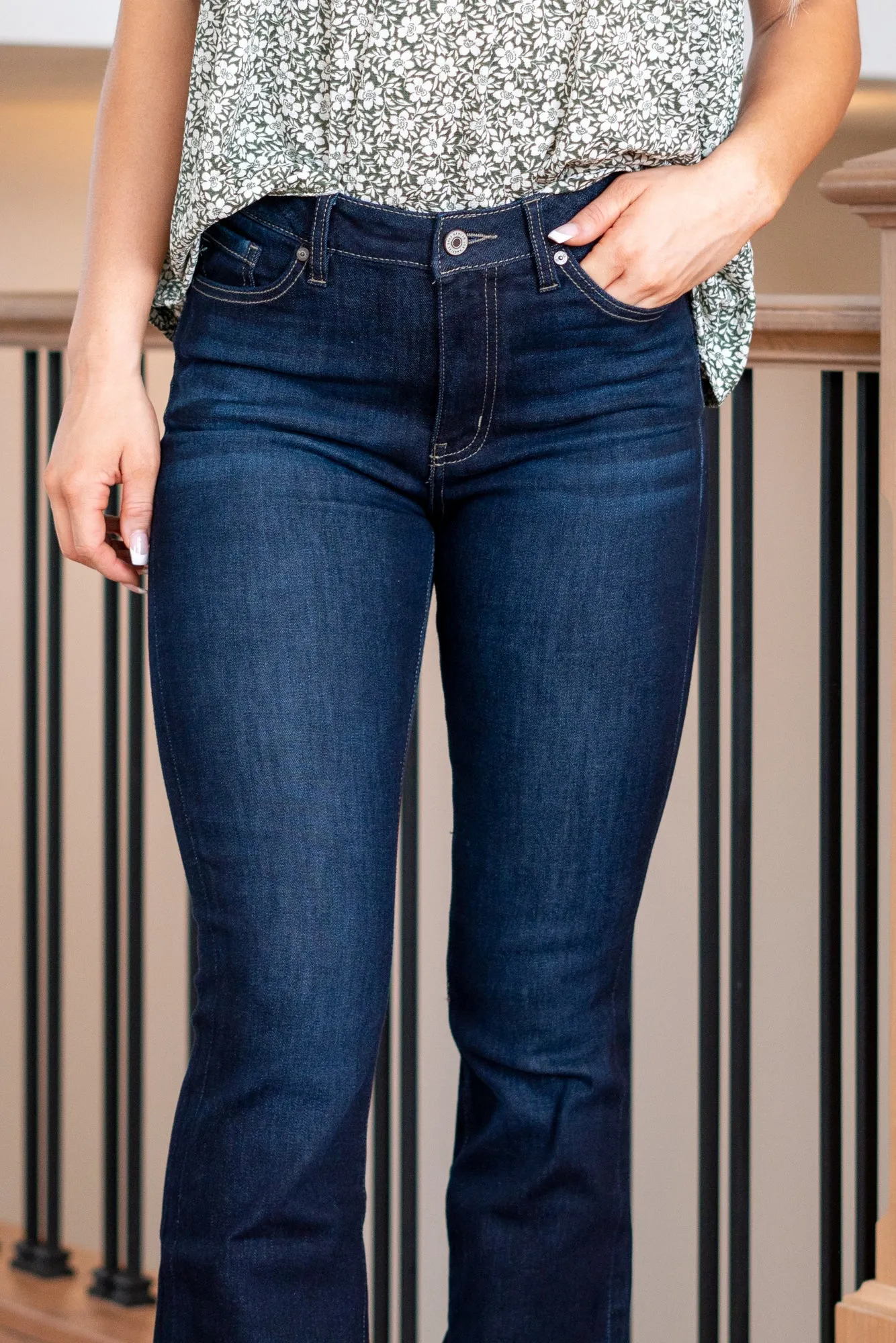 Constance High Rise Split Hem Boot Cut