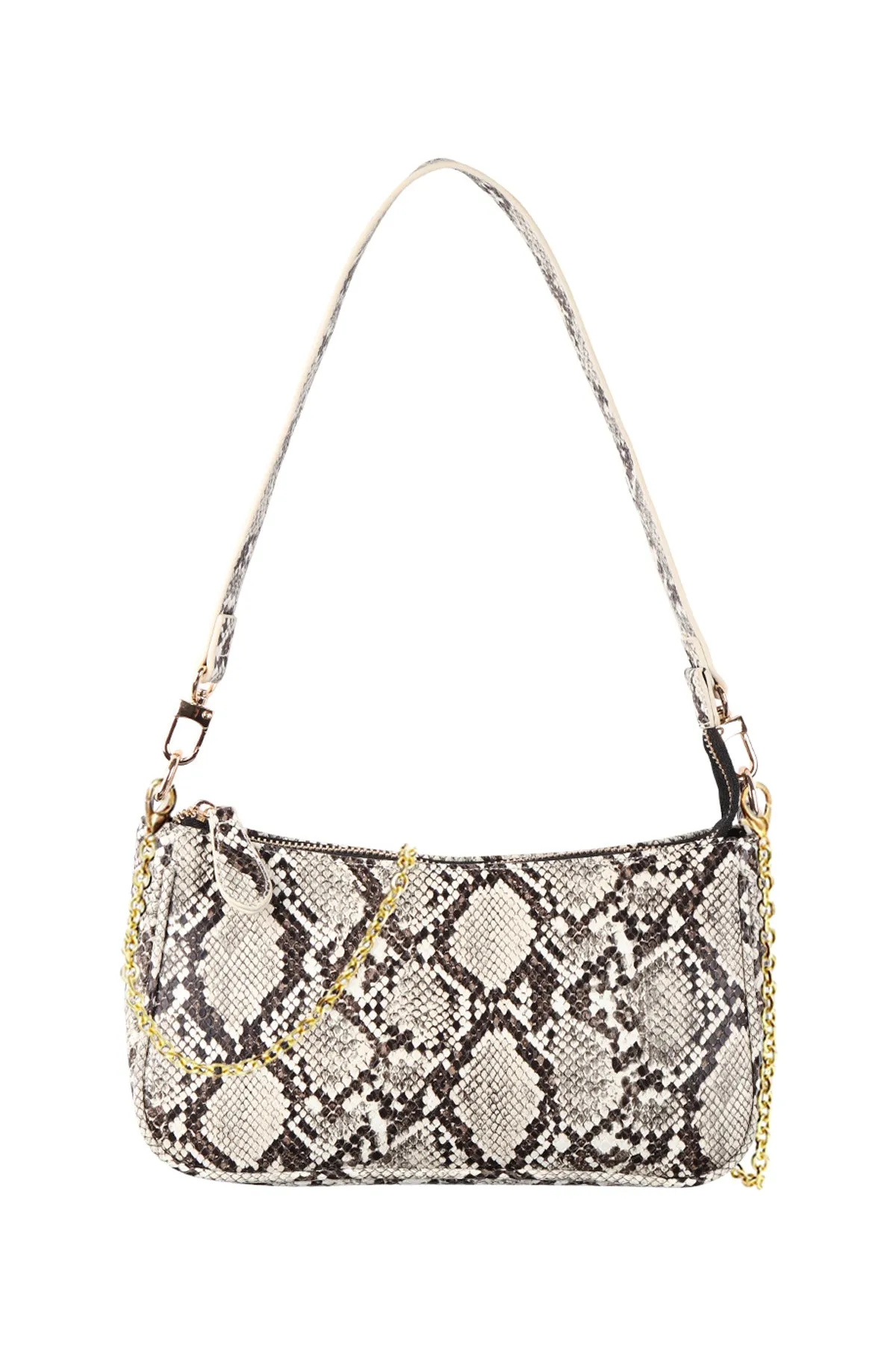 CONVERTIBLE LEATHER CROCODILE TEXTURED SHOLDER BAG, SLING BAG, POUCH