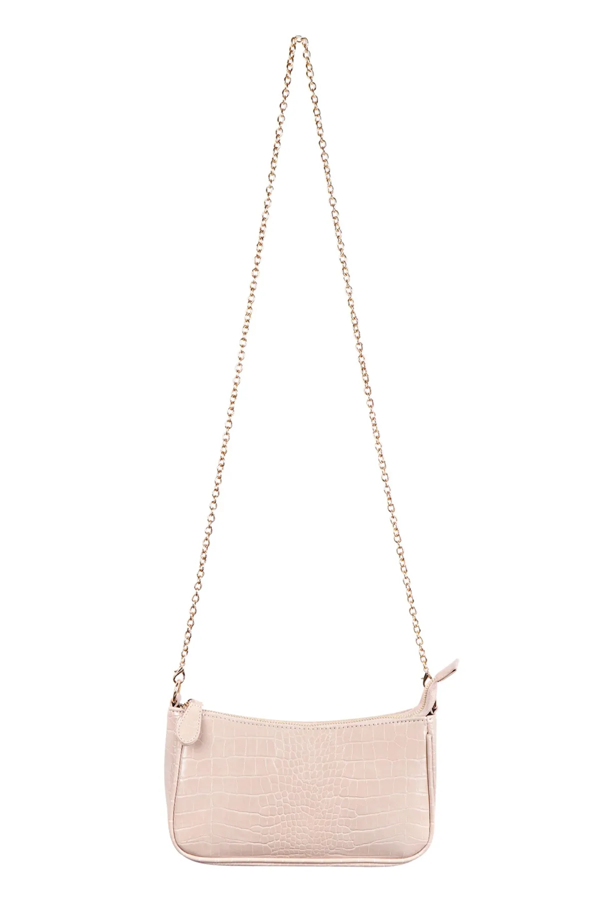 CONVERTIBLE LEATHER CROCODILE TEXTURED SHOLDER BAG, SLING BAG, POUCH