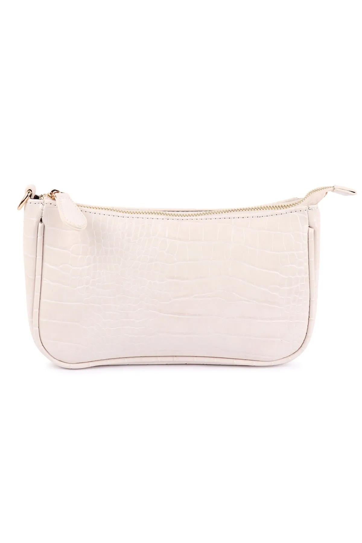 CONVERTIBLE LEATHER CROCODILE TEXTURED SHOLDER BAG, SLING BAG, POUCH