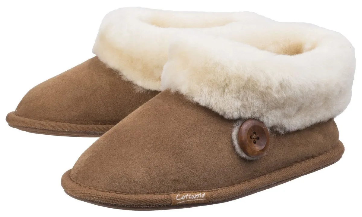 Cotswold Wotton Sheepskin Ladies Bootie Slippers