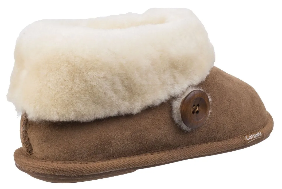 Cotswold Wotton Sheepskin Ladies Bootie Slippers