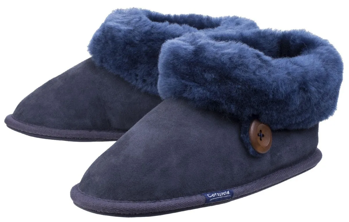 Cotswold Wotton Sheepskin Ladies Bootie Slippers