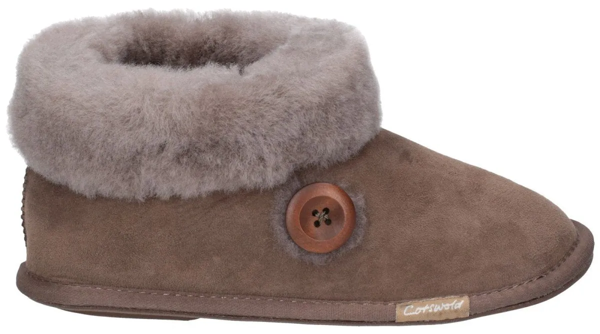 Cotswold Wotton Sheepskin Ladies Bootie Slippers