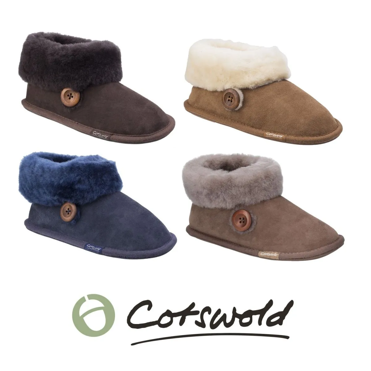 Cotswold Wotton Sheepskin Ladies Bootie Slippers