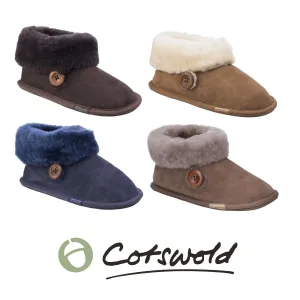 Cotswold Wotton Sheepskin Ladies Bootie Slippers