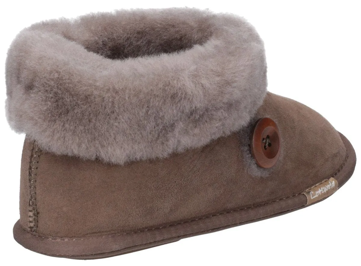 Cotswold Wotton Sheepskin Ladies Bootie Slippers