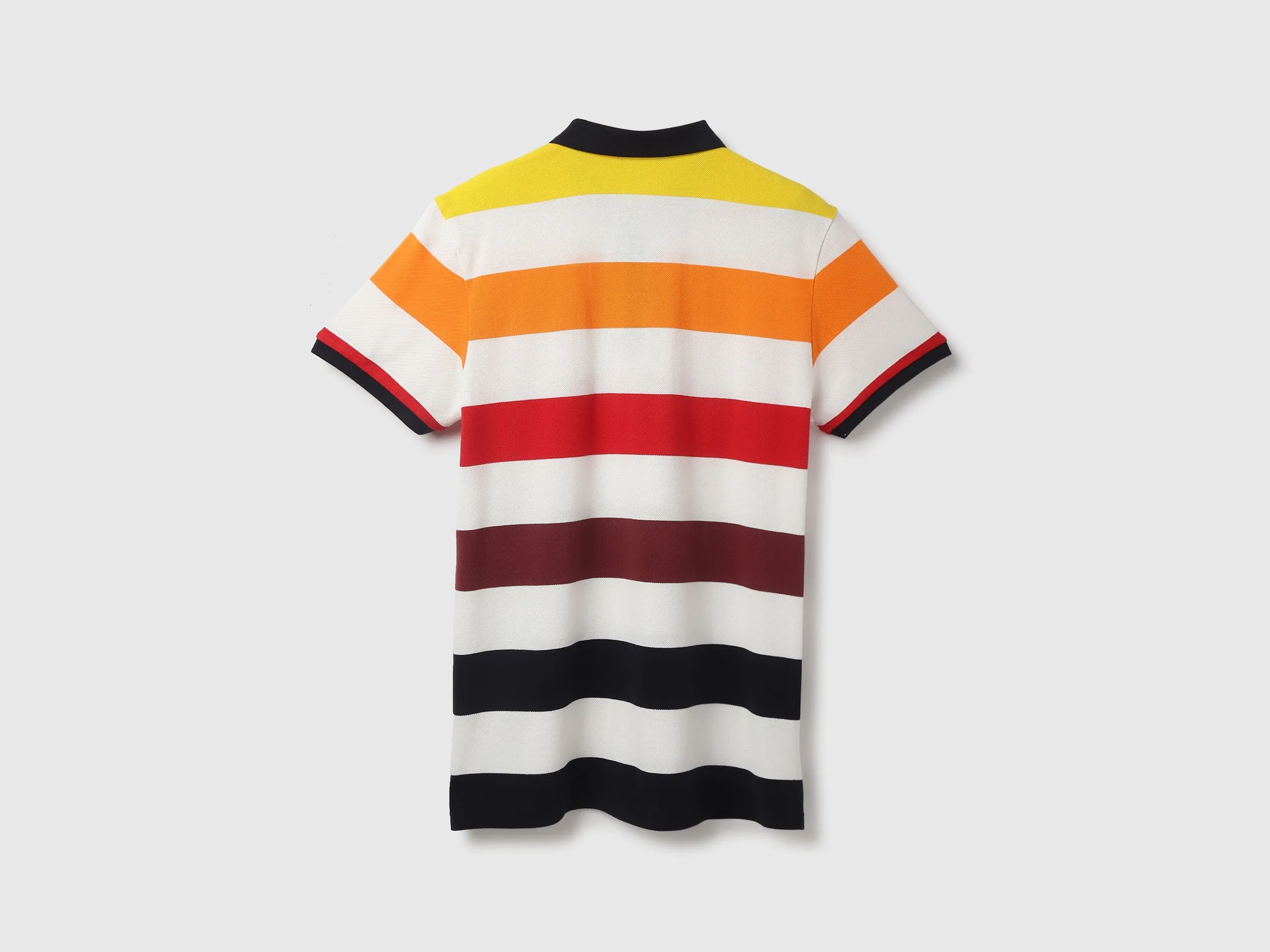 Cotton Striped Polo Collar Mens T-shirts