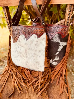 Cowhide Fringe Crossbody