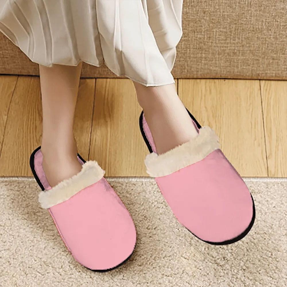Cozy Pink Plush Fuzzy Non-Slip Slippers