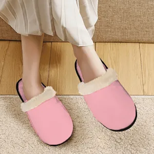 Cozy Pink Plush Fuzzy Non-Slip Slippers