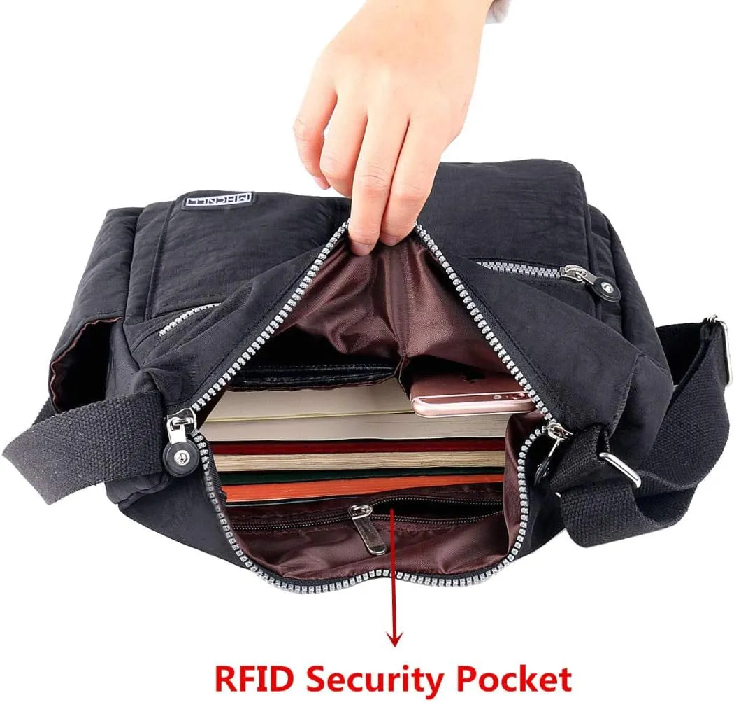 Crossbody Bag with anti Theft RFID Pocket - Lightweight Water-Resistant Purse for Women