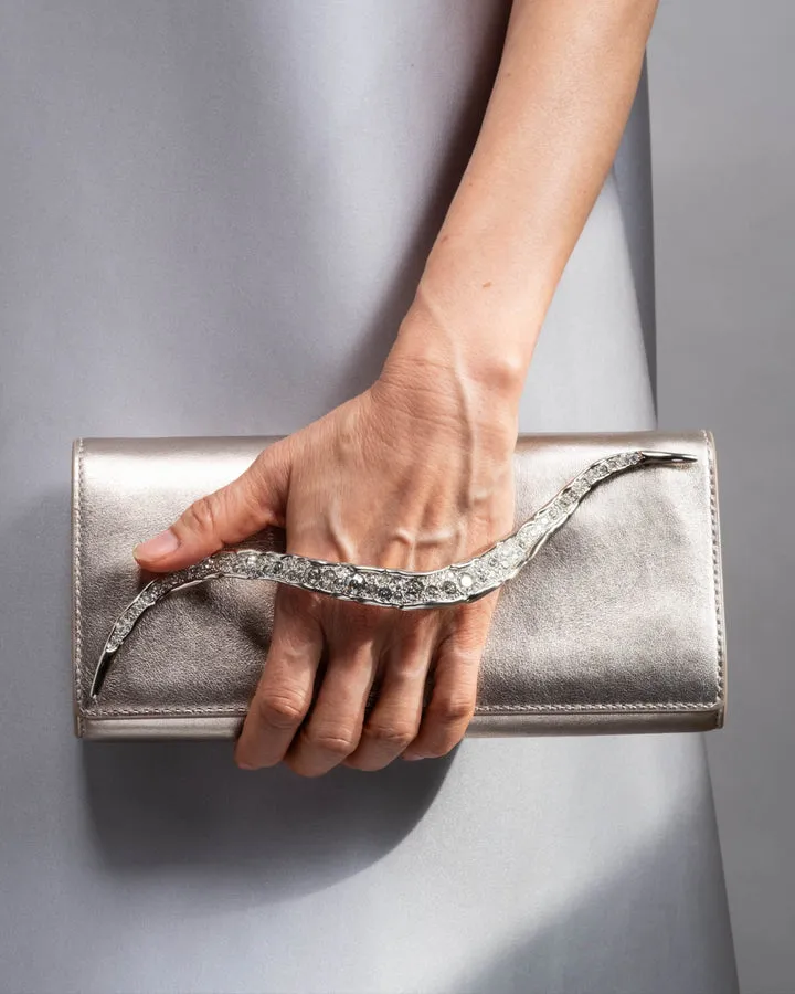 Crystal Curve Side Handle Clutch