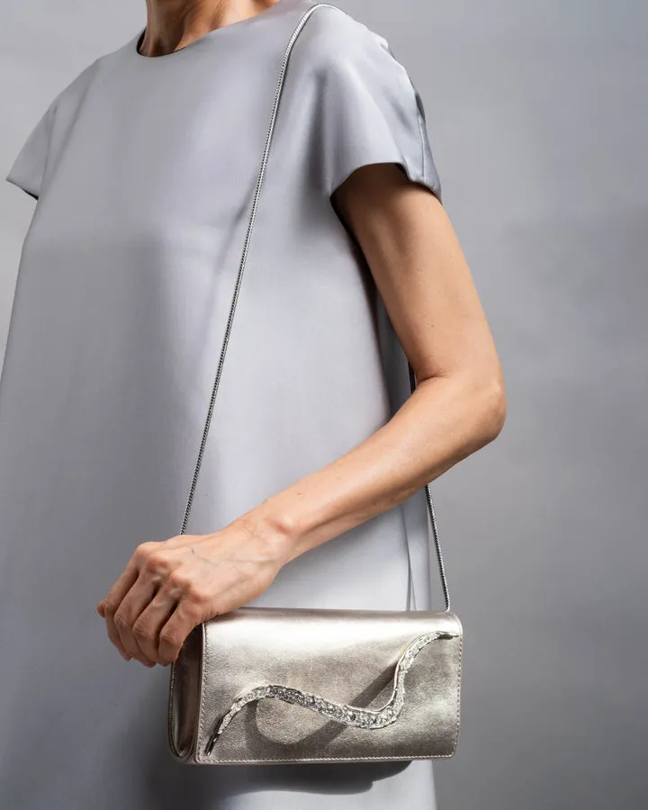 Crystal Curve Side Handle Clutch