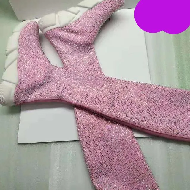 Crystals Knitting Sock Boots