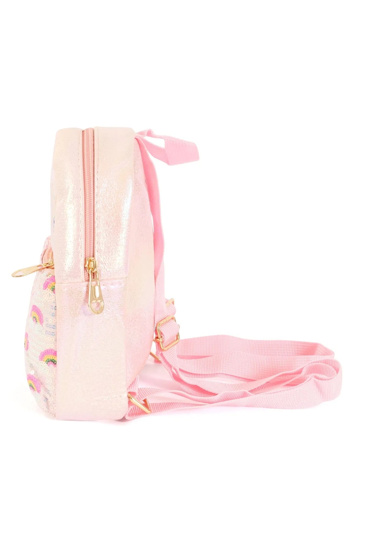 Cute Rainbow Glitter Kids Backpack Pink - Pack of 6