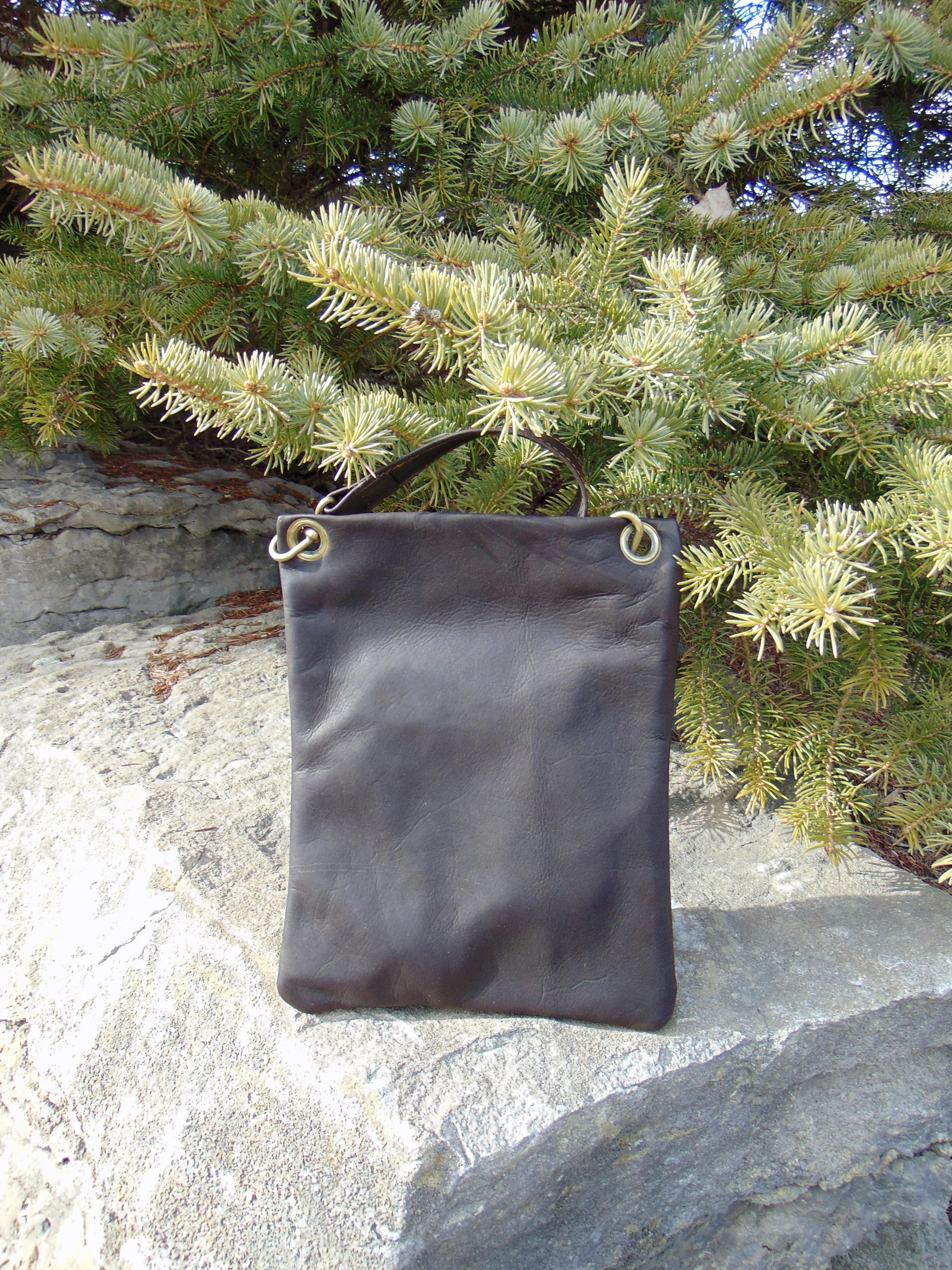 Dark Brown Leather Handbag