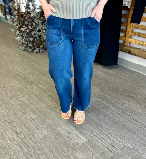 Dark Highrise Wide Leg Jean
