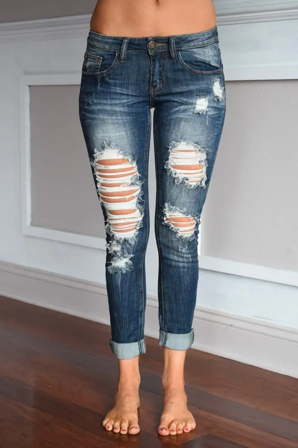 Destiny Wash Crop Denim Jeans