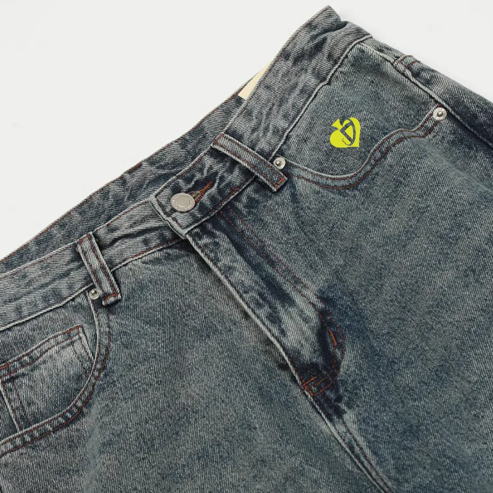 DF|Washed Pleated Bootcut Jeans