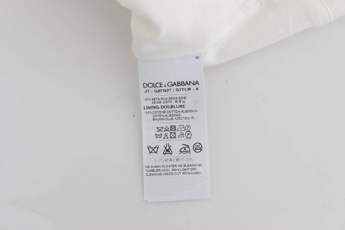 DG FAMILY Print Crewneck Silk Sweater