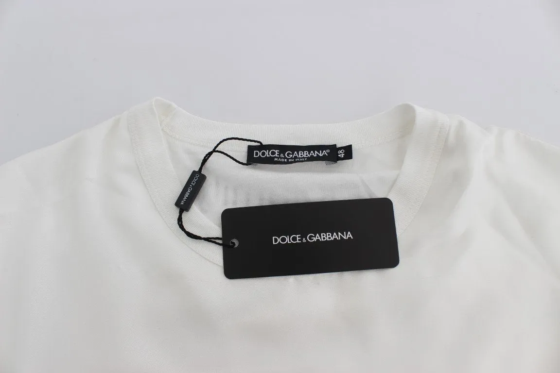 DG FAMILY Print Crewneck Silk Sweater