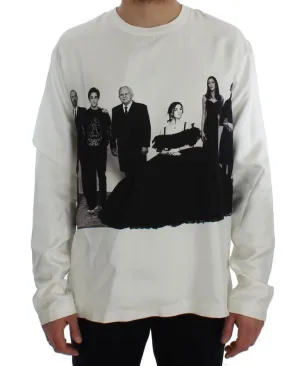 DG FAMILY Print Crewneck Silk Sweater