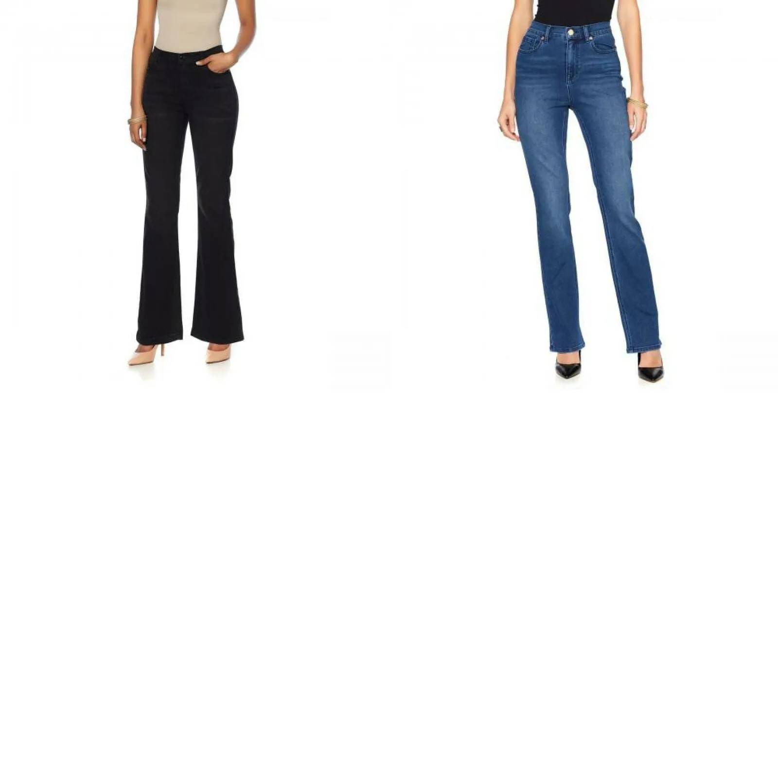 DG2 by Diane Gilman Women's Plus Size Virtual Stretch Boot Cut Jeans
