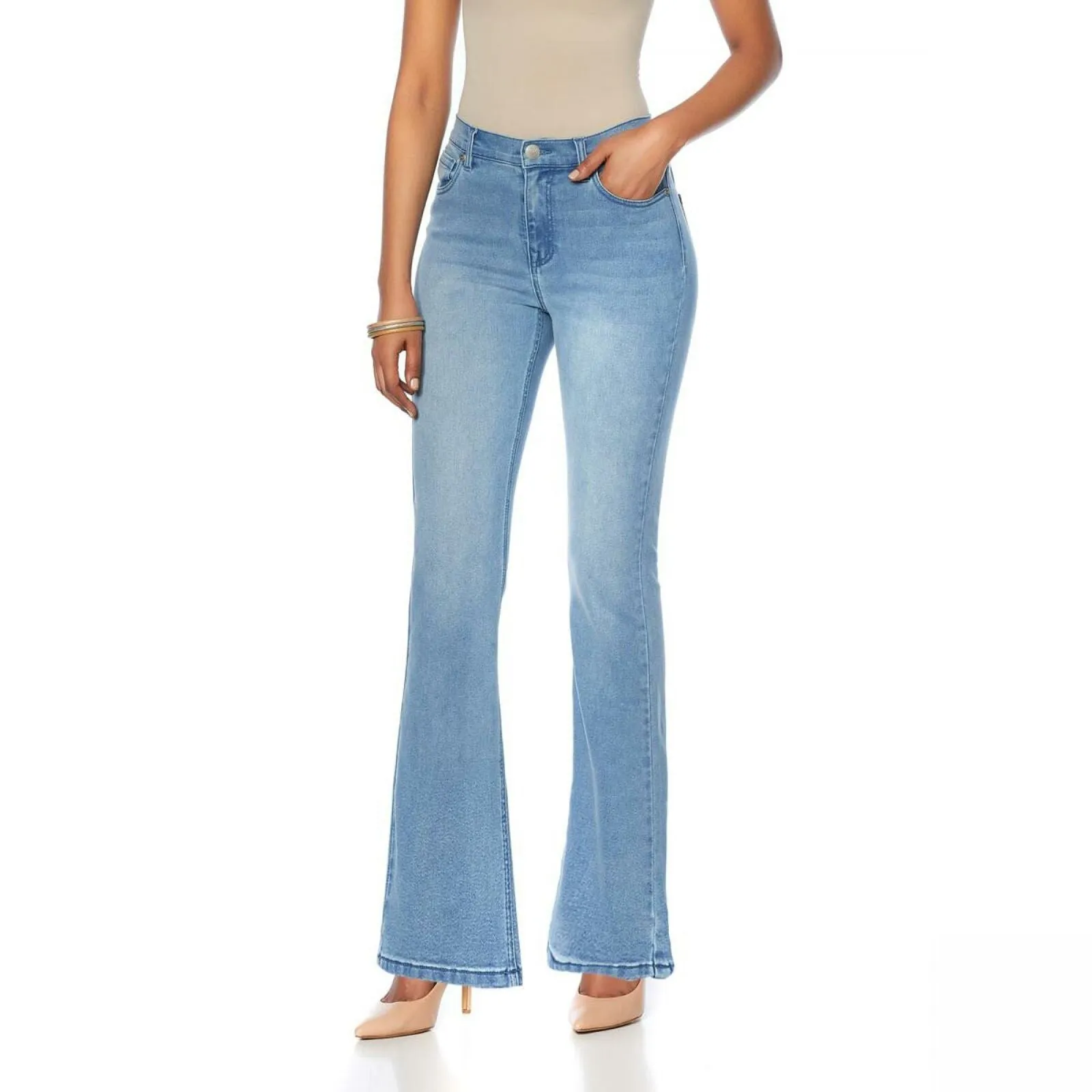 DG2 by Diane Gilman Women's Tall Virtual Stretch Boot Cut Jeans