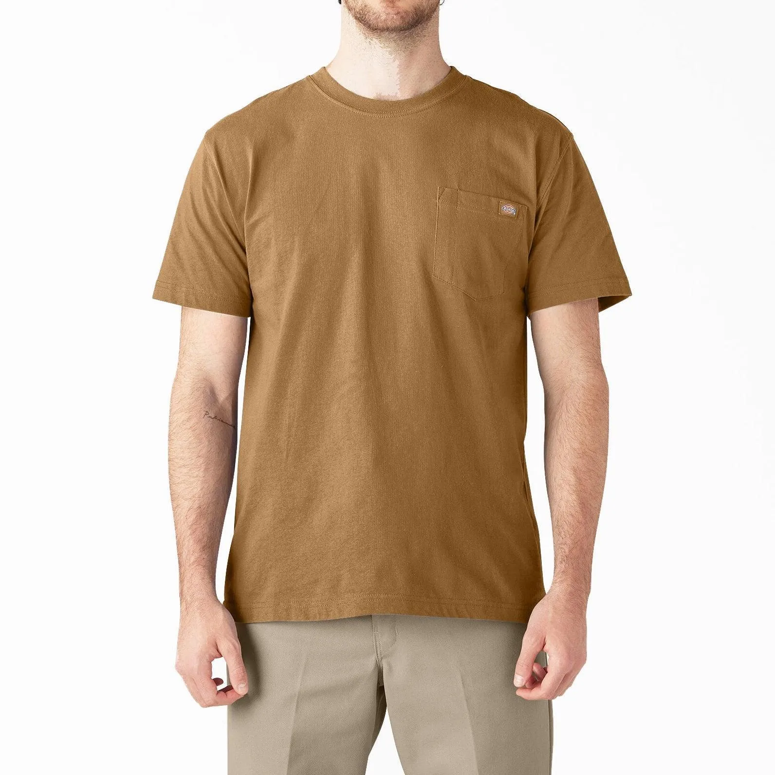 DICKIES Heavyweight Pocket Tee Brown Duck