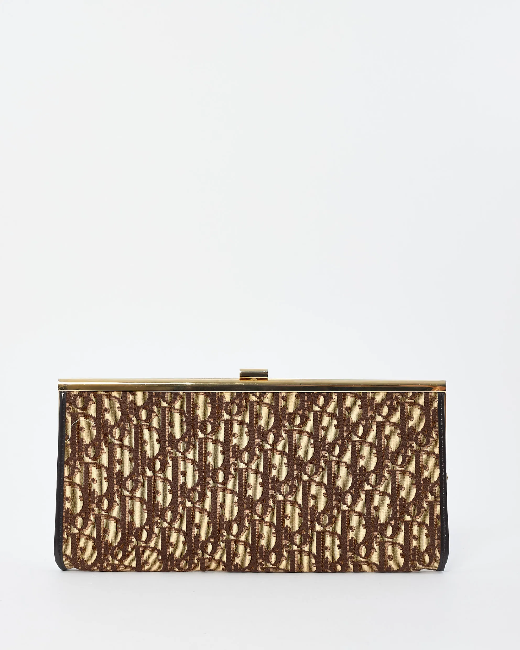 Dior Brown Oblique Canvas Vintage Clutch