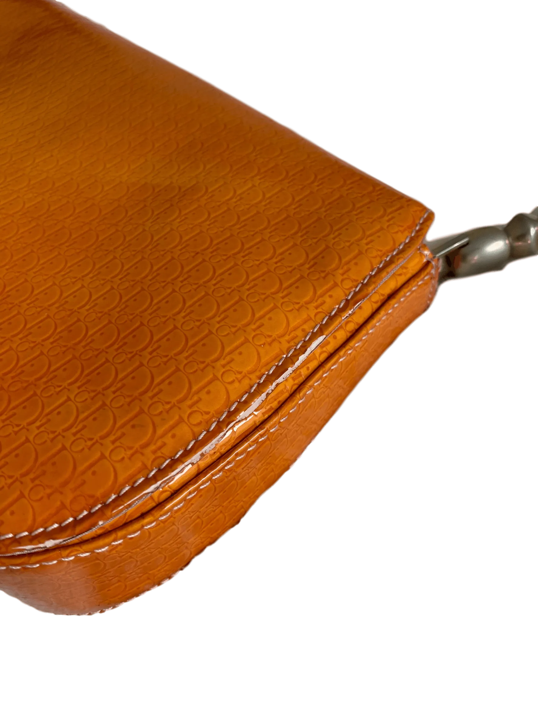 Dior Orange Monogram Shoulder Bag