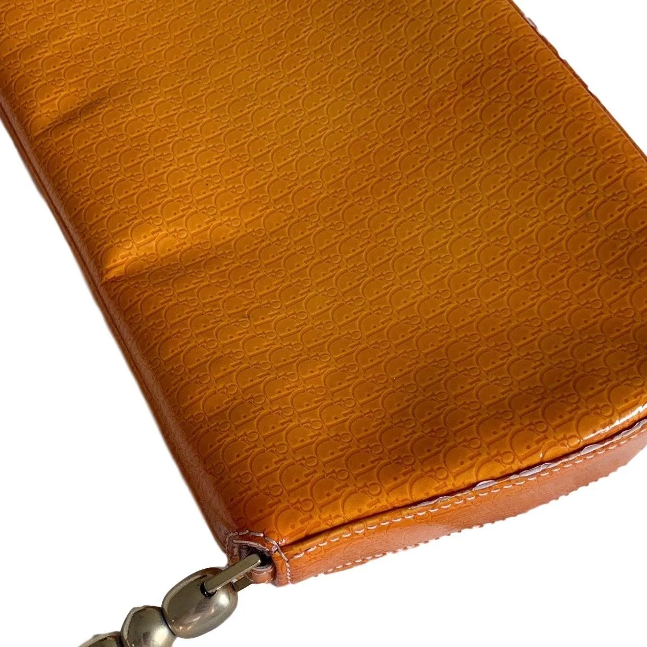 Dior Orange Monogram Shoulder Bag