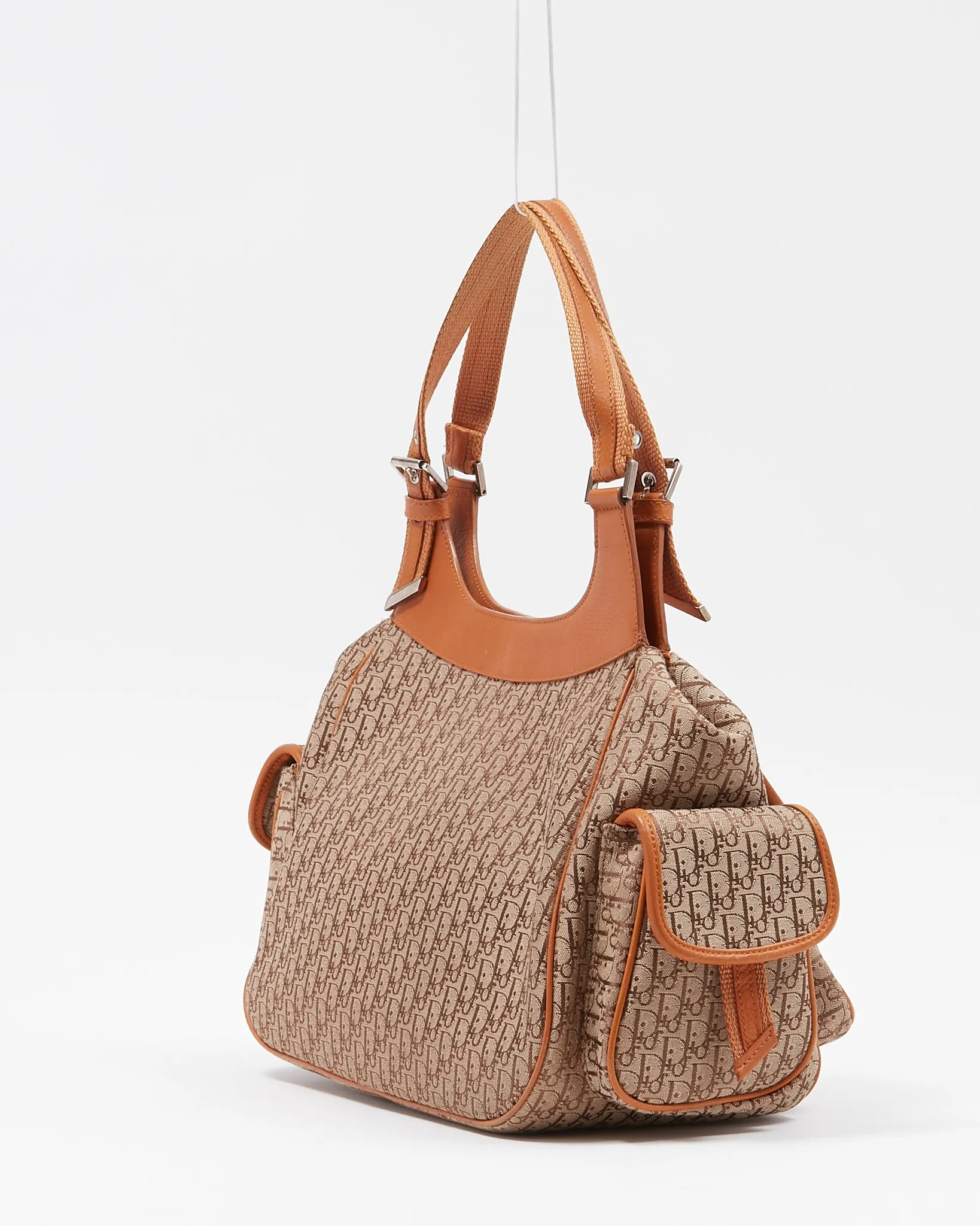 Dior Vintage Beige Diorissimo Oblique Monogram Shoulder Bag