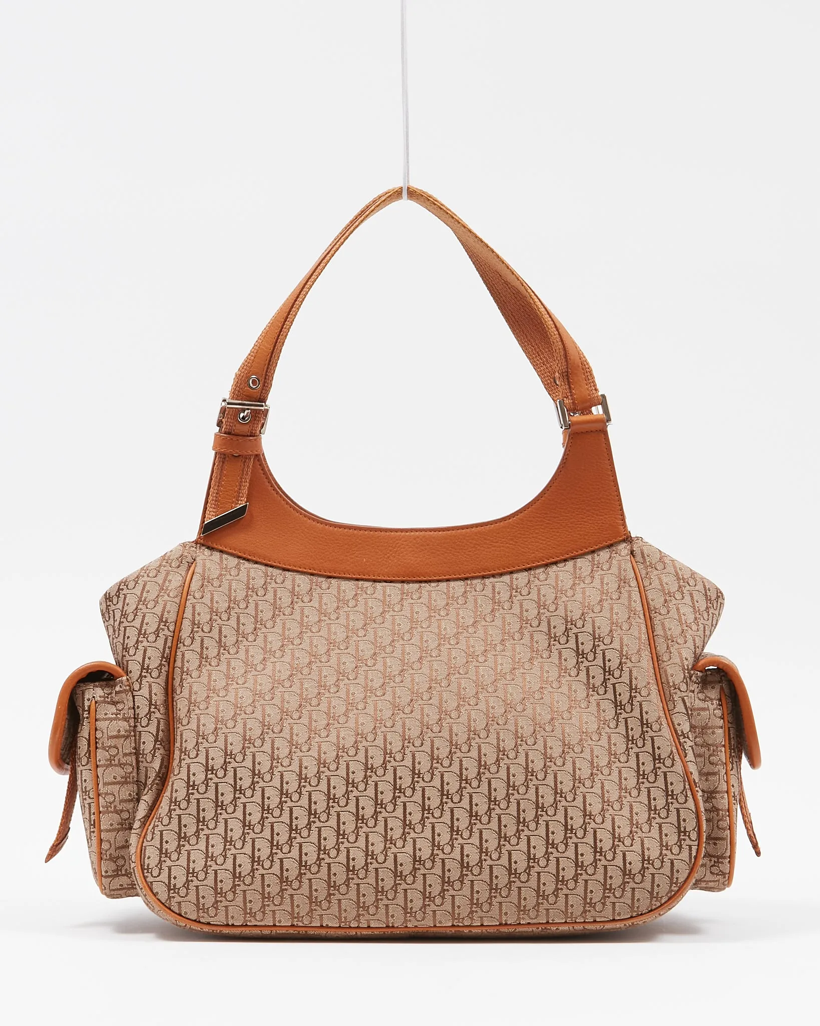 Dior Vintage Beige Diorissimo Oblique Monogram Shoulder Bag