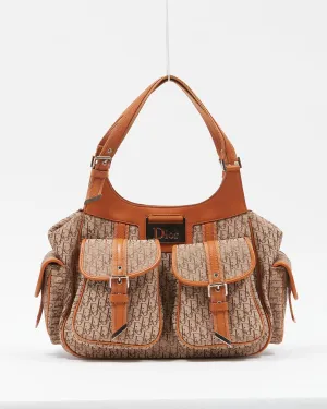 Dior Vintage Beige Diorissimo Oblique Monogram Shoulder Bag