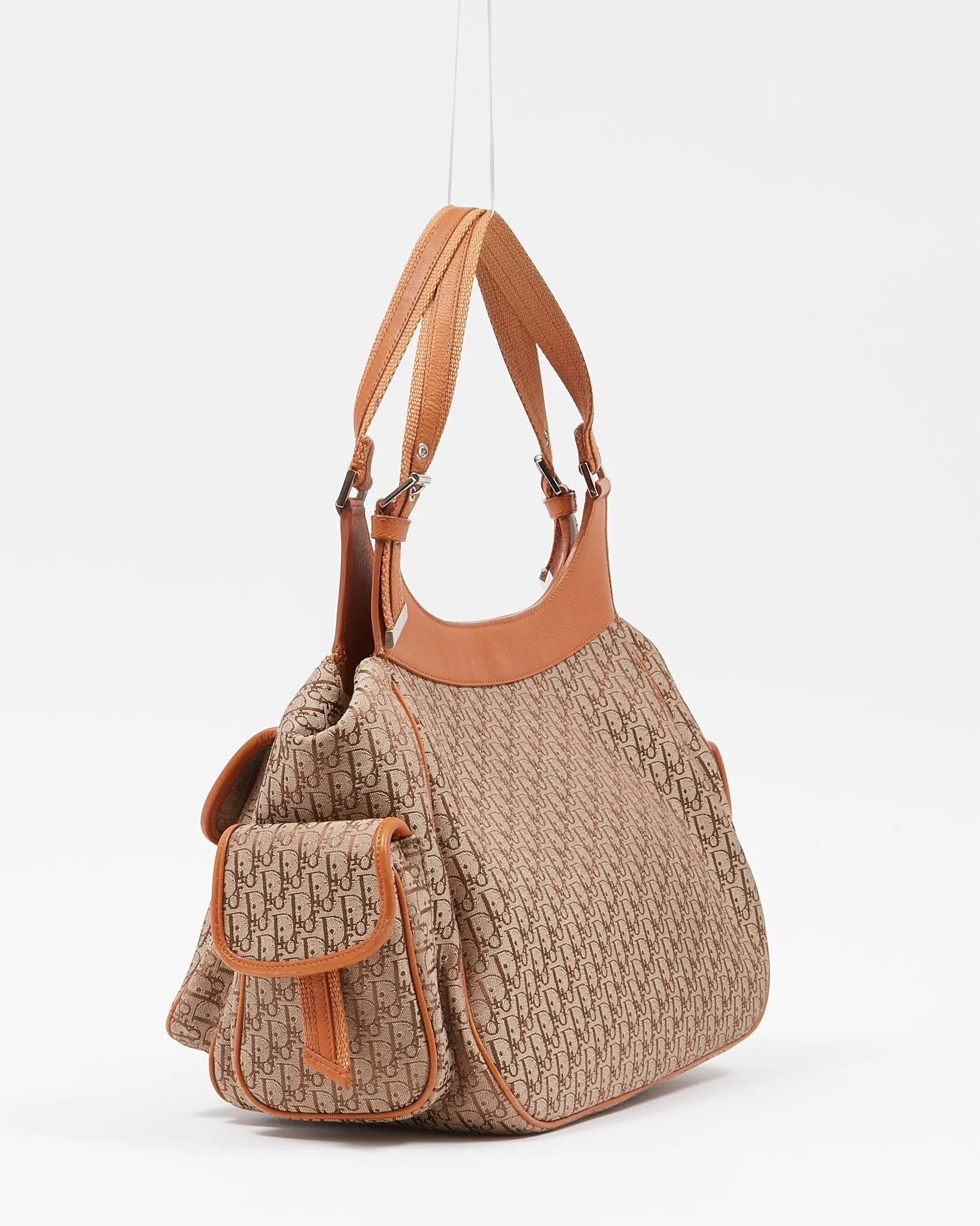 Dior Vintage Beige Diorissimo Oblique Monogram Shoulder Bag